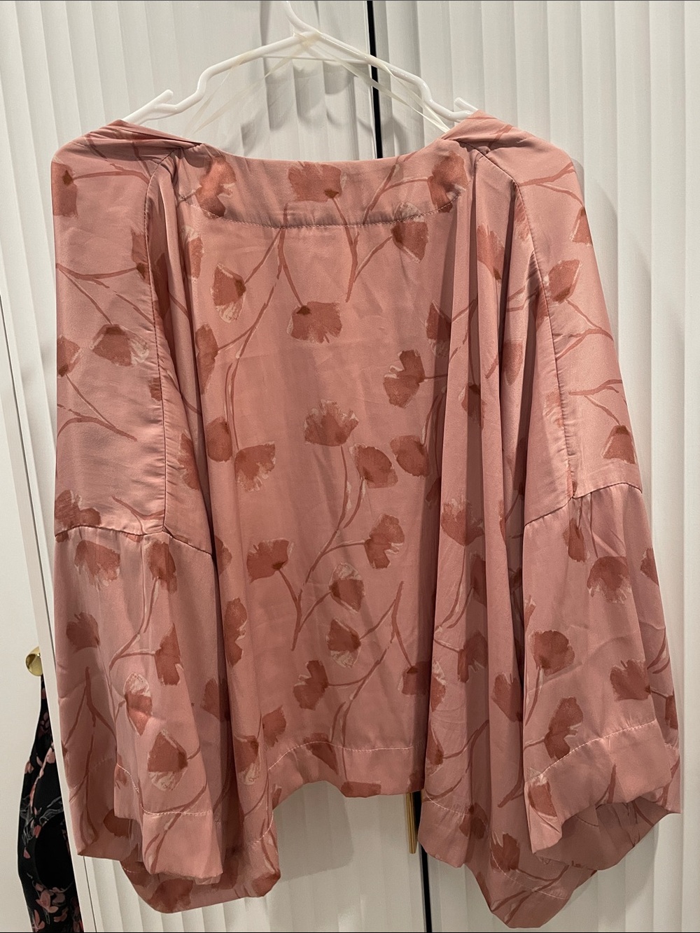 a new day Dusty Rose Floral Open-Front Kimono Shrug - Picture 4 of 4